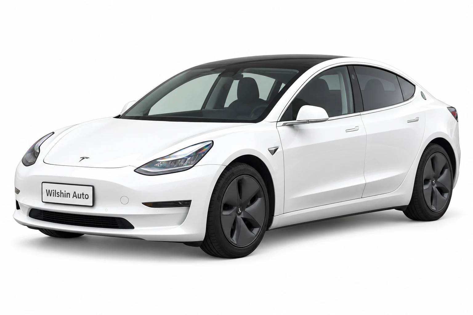 Tesla Model 3 — White illustration